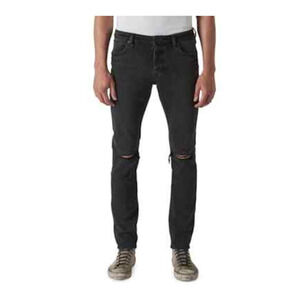 NEUW Iggy Skinny Jeans Black Distressed Knee Button Fly